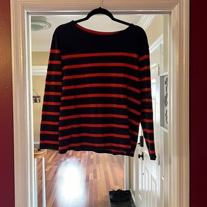 Navy/red sweater